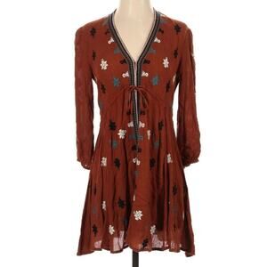 Free People Stargazer Retro Embroidered XS Dress